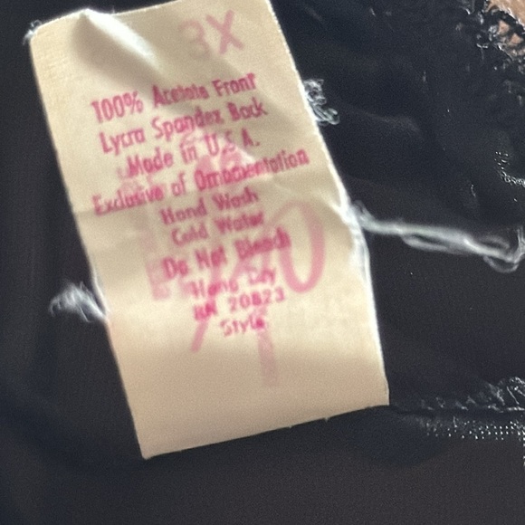 Design by FARIS vintage intimates sheer lace corset black Sz 3X - Picture 5 of 6
